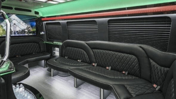 Interior of Carteret Party Bus Company's 14 Passenger Sprinter Limousine in Carteret