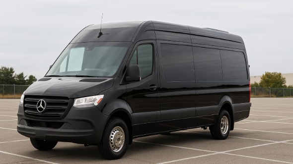 Exterior of Kearny Party Bus Company's 14 Passenger Sprinter Limousine in Kearny