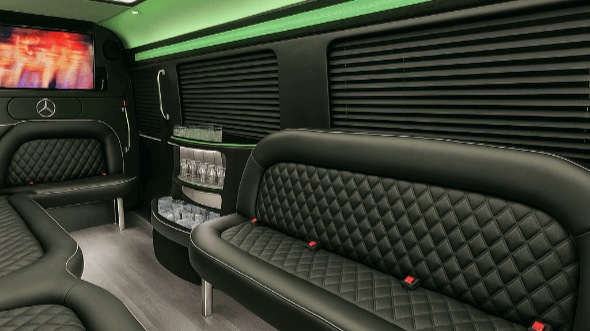 Interior of Princeton Party Bus Company's 18 Passenger Party Bus in Princeton