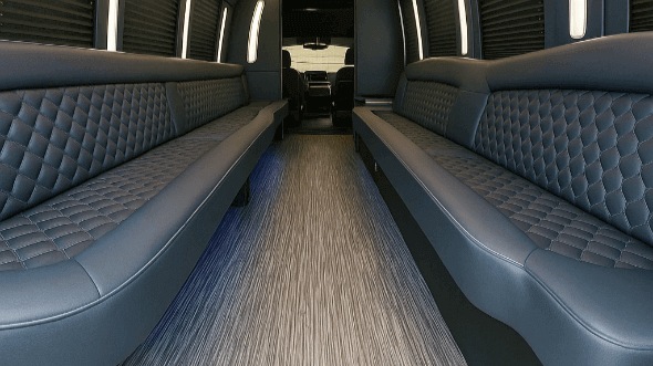 Interior of Raritan Party Bus Company's 20 Passenger Party Bus in Raritan