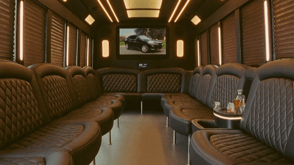 Interior of Washington Party Bus Company's 20 Passenger Party Bus in Washington