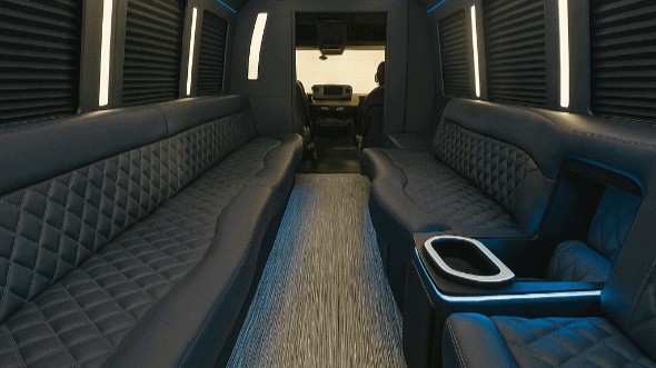 Interior of Deptford Party Bus Company's 40 Passenger Party Bus in Deptford