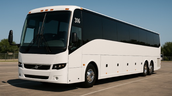 Exterior of New Jersey Party Bus Company's 48 Passenger Charter Bus in New Jersey