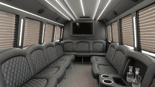 Interior of Princeton Party Bus Company's 50 Passenger Party Bus in Princeton