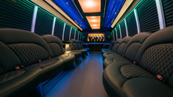 new jersey 50 passenger party bus inside