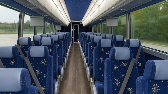 new jersey 54 passenger charter bus interior